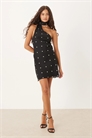 Мини-платье с шифоновым шарфом артикул 150332081