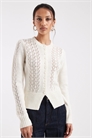 Кардиган с круглым вырезом и узором «пойнтелл» артикул 151058183