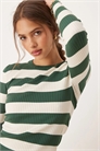 Свитер с круглым вырезом и полосками артикул 143701895