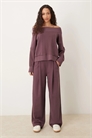Толстовка с вырезом «бардо» и вставками из ткани «вафля» co-ord артикул 148305676