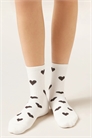 Носки с рисунком в виде сердечек по всей поверхности артикул 155895656