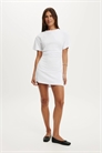 Мини-платье-футболка с заутюженными складками артикул 155875418