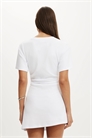 Мини-платье-футболка с заутюженными складками артикул 155875418
