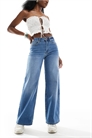 Джинсы Madison с высокой талией и широкими брючинами артикул 142430441