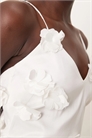 Свадебное мини-платье с 3D-аппликацией артикул 141413654