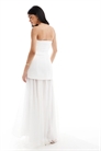 Свадебное макси-платье из шифона без бретелек артикул 143701845