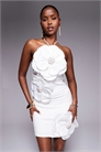 Мини-платье-бандо с 3D-цветочным узором артикул 143141065