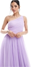 Макси-платье с одним плечом для подружки невесты артикул 143754088