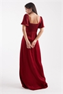 Макси-платье для подружки невесты с квадратным вырезом и рукавами-крылышками артикул 149657522