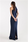 Макси-платье из крепа для подружки невесты с одним плечом и бантиком артикул 149244861