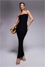 Эксклюзивное облегающее макси-платье-бандо с двойным вырезом артикул 139797599