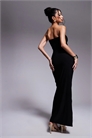 Эксклюзивное облегающее макси-платье-бандо с двойным вырезом артикул 139797599