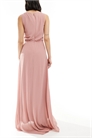 Макси-платье для подружки невесты из шифона с перекрещивающимся вырезом спереди и юбкой с перекрещивающимся кроем артикул 141188397