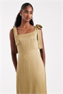 Макси-платье с открытыми плечами для подружки невесты артикул 149662212