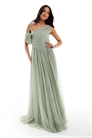 Макси-платье с одним плечом для подружки невесты артикул 142205381
