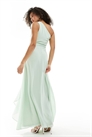 Макси-платье из шифона для подружки невесты с одним плечом и драпировкой артикул 133691504