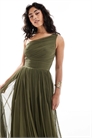 Макси-платье с одним плечом для подружки невесты артикул 146850762