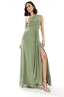 Шифоновое макси-платье для подружки невесты с юбкой-парео артикул 141188395