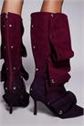 Ботинки до колен на шпильке с заклепками от Imogine артикул 147588507