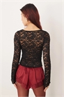 Топ с длинными рукавами и глубоким вырезом из кружева от Mahota артикул 154832753