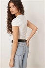 Топ с короткими рукавами и квадратным вырезом артикул 144909244