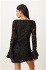 Мини-платье с длинными рукавами и вышивкой, с открытой спиной артикул 152934406