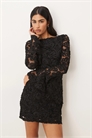 Мини-платье с длинными рукавами и вышивкой, с открытой спиной артикул 152934406