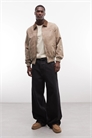 Бомбер с контрастным воротником из канваса артикул 155642482