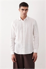 Рубашка с длинными рукавами из 100% льна артикул 156178247