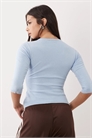 Топ с трикотажными рукавами 3/4 артикул 155844632