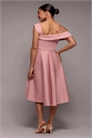 Платье средней длины с одним плечом артикул 155932523