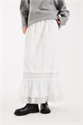 Юбка из хлопкового поплина с кружевными вставками артикул 151339911