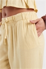 Брюки из смешанного льна, надеваемые через голову co-ord артикул 154079179