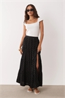 Макси-юбка из пряжи с воланами артикул 152121742