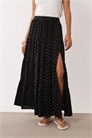 Макси-юбка из пряжи с воланами артикул 152121742