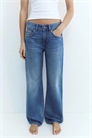 Джинсы с низкой посадкой и прямыми брючинами артикул 156464543