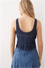 Топ-корсет из денима с плиссировкой артикул 155110308
