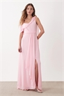 Макси-платье из шифона с открытыми плечами для подружки невесты артикул 154078357