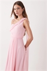 Макси-платье из шифона с открытыми плечами для подружки невесты артикул 154078357