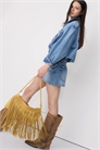Сумка через плечо с длинной бахромой артикул 156511974