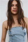 Бюстье из джинсовой ткани с блестящим эффектом артикул 156512007