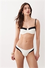Монохромный бюстгальтер-бикини с косточками артикул 153251866