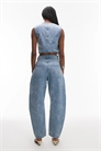 Джинсы с расклешенными штанинами артикул 144136332