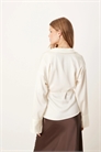 Рубашка из атласа с завязками спереди артикул 149247035