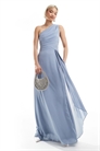 Шифоновое макси-платье для подружки невесты с юбкой-парео артикул 141188396