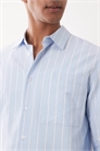 Рубашка прямого кроя в полоску артикул 154761485