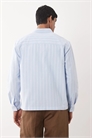 Рубашка прямого кроя в полоску артикул 154761485