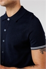 Полурубашка-поло с короткими рукавами, пуговицами и полоской на рукаве артикул 155974488
