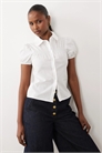 Рубашка с короткими рукавами и воротником «Питер Пэн» артикул 155927863