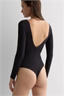 Боди с длинными рукавами и V-образным вырезом артикул 156298559